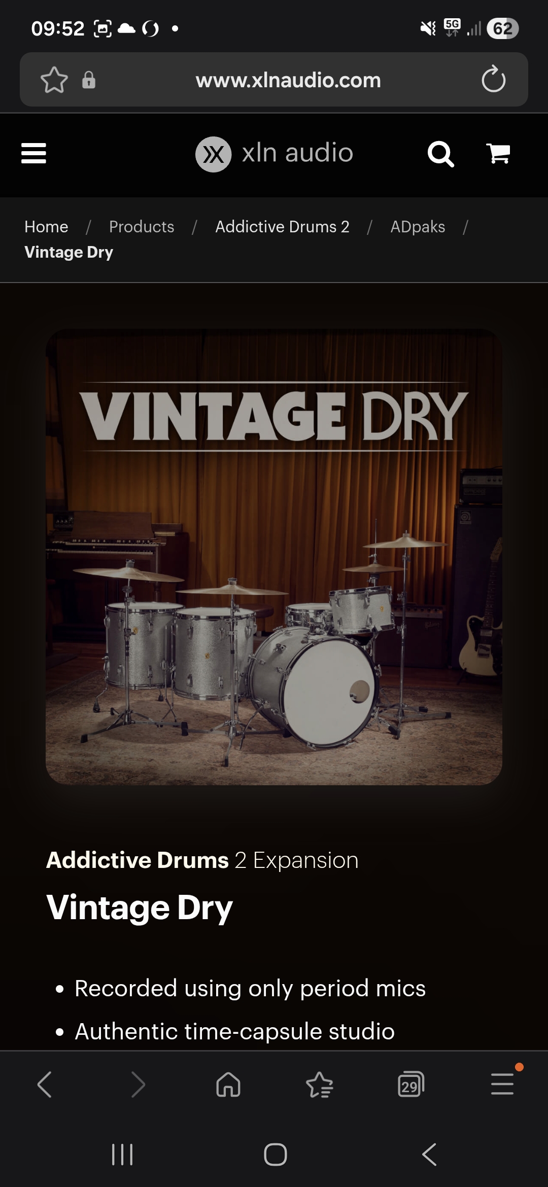 XLN Audio addictive drums 2 + vintage dry